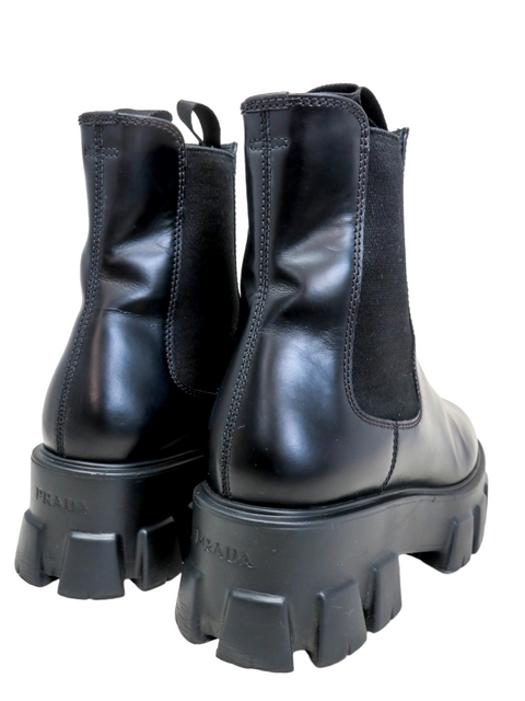 Botas "Monolith brushed leather booties"