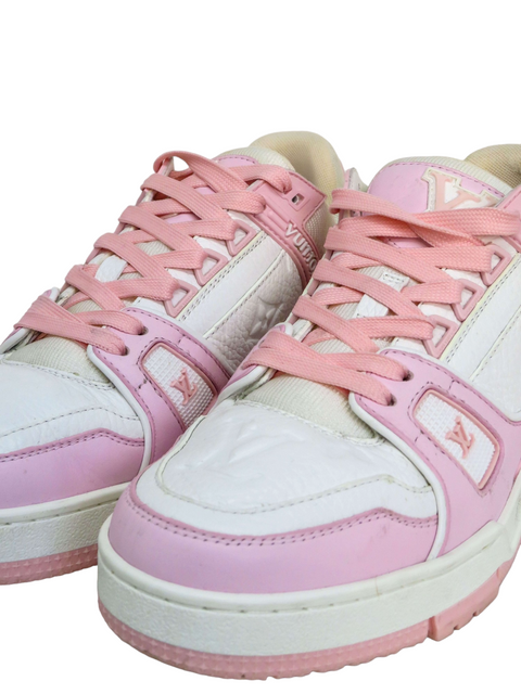 Tenis "Calfskin Monogram Woman LV Trainer Sneakers Pink"