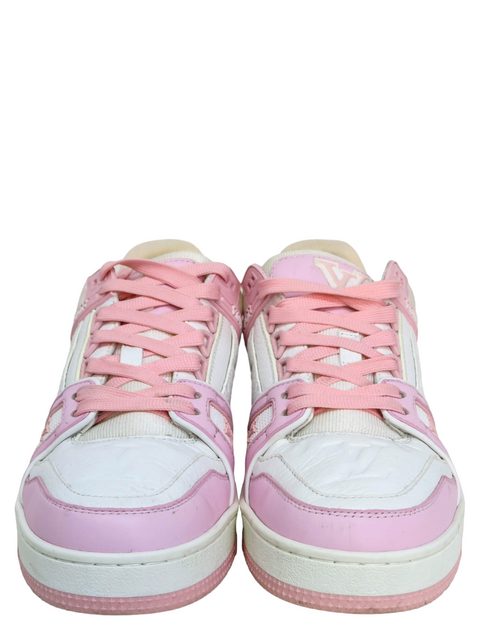 Tenis "Calfskin Monogram Woman LV Trainer Sneakers Pink"