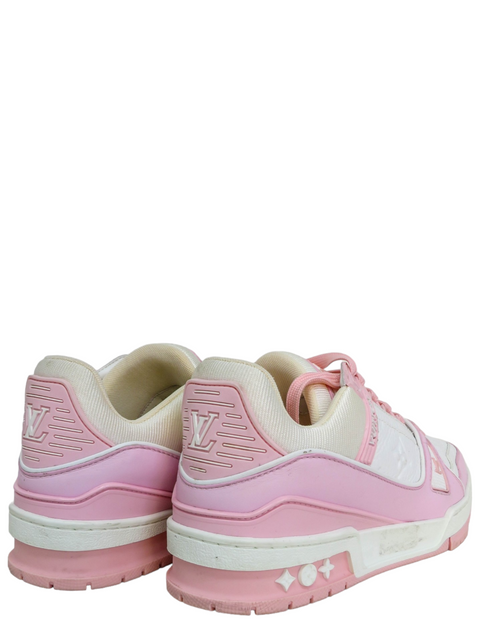 Tenis "Calfskin Monogram Woman LV Trainer Sneakers Pink"