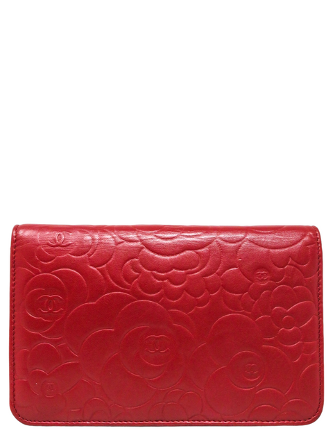 Bolso "Lambskin Camellia Embossed Wallet on Chain WOC"