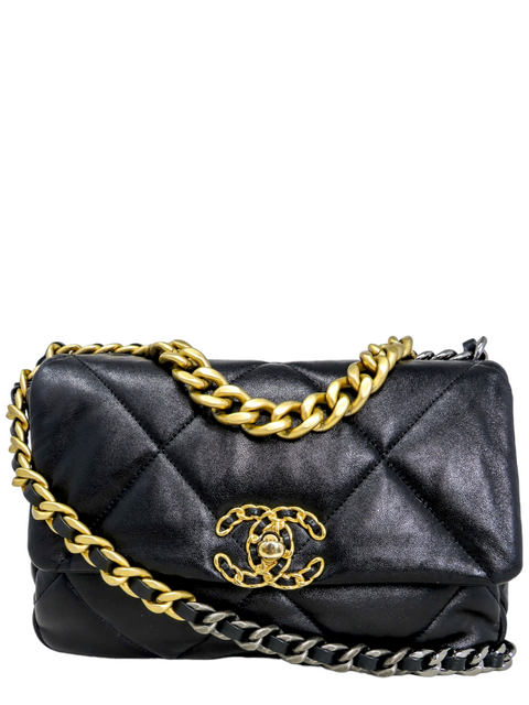 Bolso "Lambskin Quilted Medium Chanel 19 Flap"