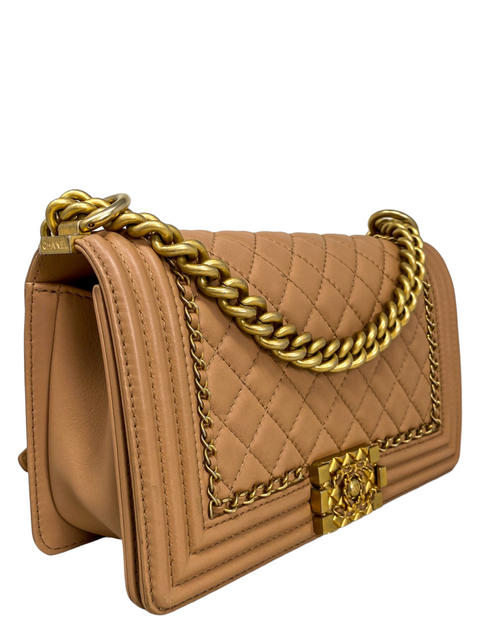 Bolso "Lambskin Quilted Medium Multi Chains Boy Bag"