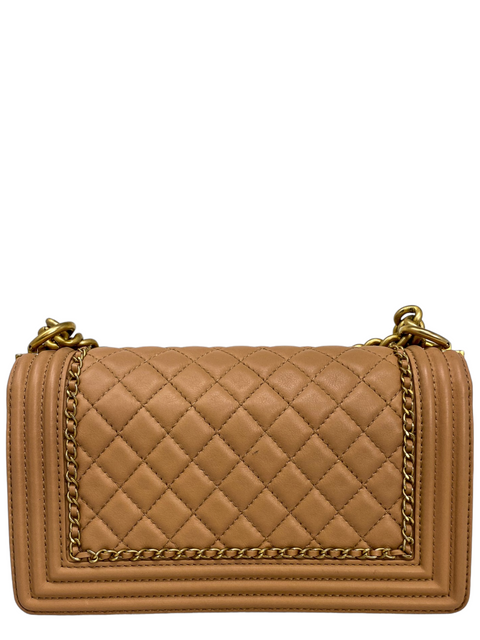 Bolso "Lambskin Quilted Medium Multi Chains Boy Bag"