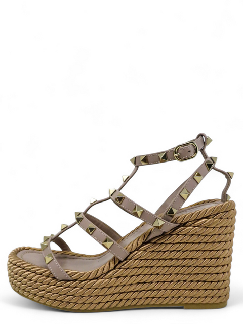Sandalias "Rockstud Accents Leather Espadrilles"