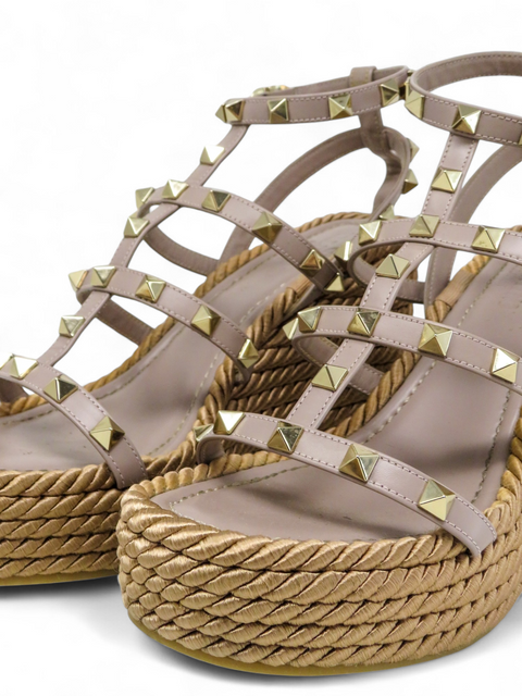 Sandalias "Rockstud Accents Leather Espadrilles"
