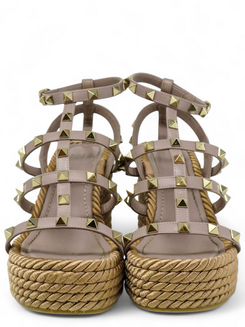 Sandalias "Rockstud Accents Leather Espadrilles"