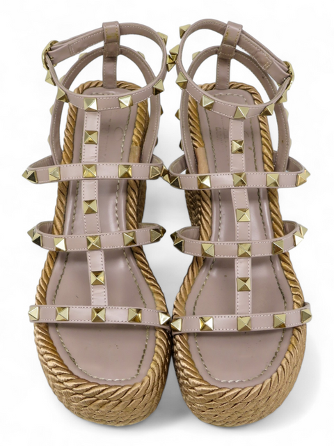Sandalias "Rockstud Accents Leather Espadrilles"