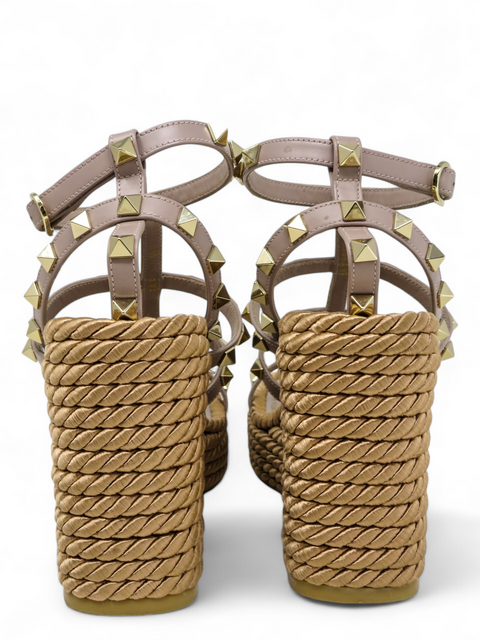 Sandalias "Rockstud Accents Leather Espadrilles"