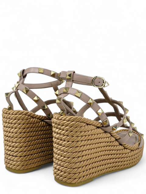 Sandalias "Rockstud Accents Leather Espadrilles"