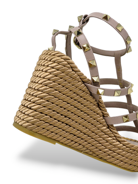 Sandalias "Rockstud Accents Leather Espadrilles"