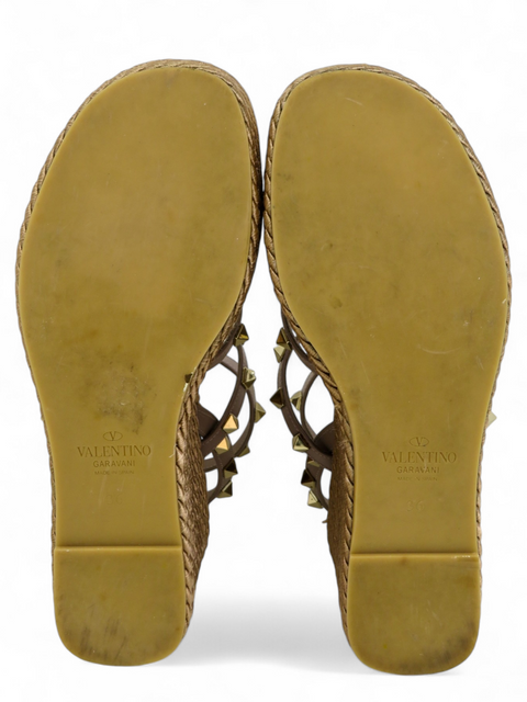 Sandalias "Rockstud Accents Leather Espadrilles"
