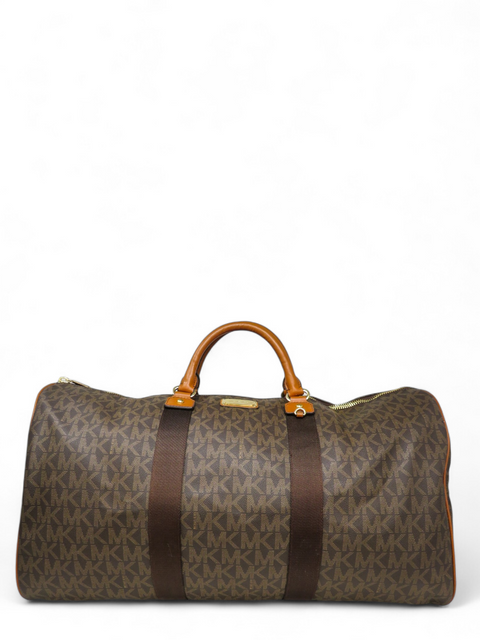 Maletín "Leather-Trimmed Coated Canvas Luggage and Travel Bag"