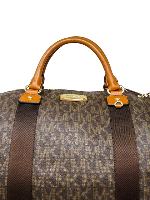 Maletín "Leather-Trimmed Coated Canvas Luggage and Travel Bag"