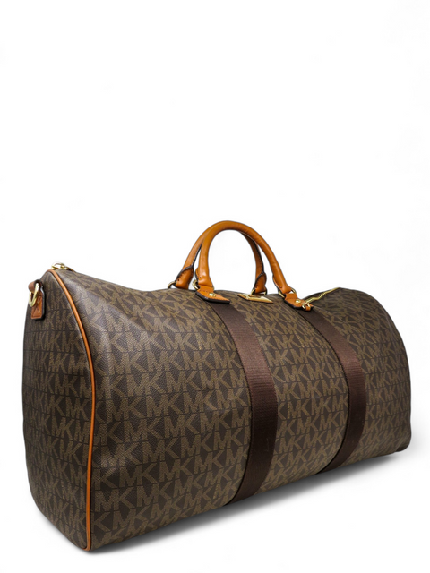 Maletín "Leather-Trimmed Coated Canvas Luggage and Travel Bag"