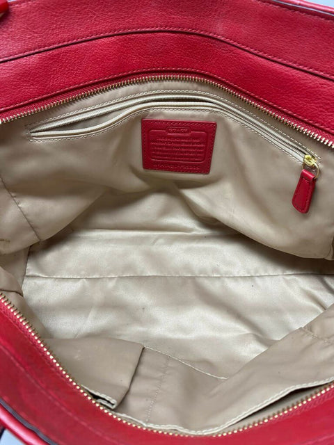 Cartera Coach Cuero Rojo