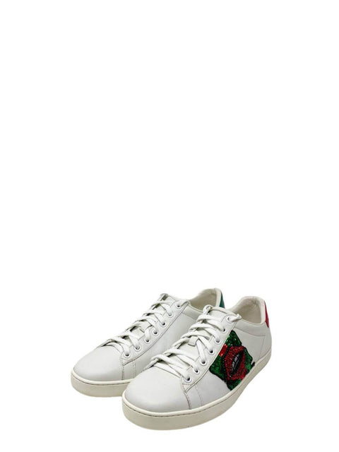 Tenis "Leather Graphic Print Sneakers"