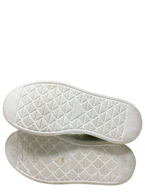 Tenis "Macro Re-Nylon and brushed leather high-top sneakers"