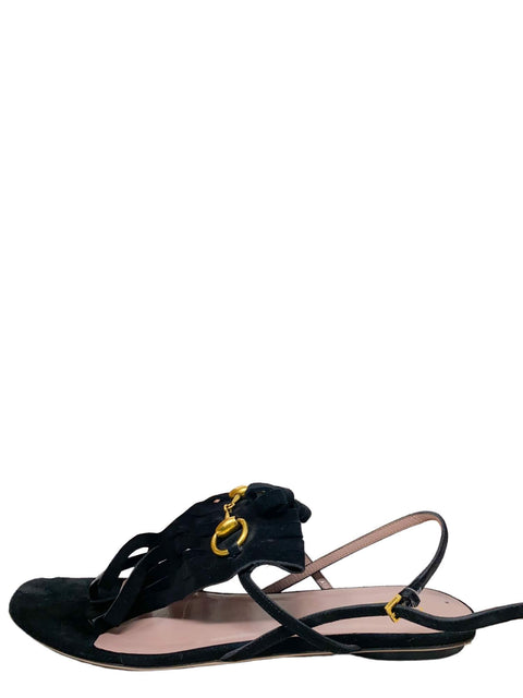 Sandalias "Suede Fringe Trim Accent Gladiator Sandals"