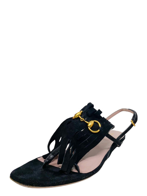 Sandalias "Suede Fringe Trim Accent Gladiator Sandals"