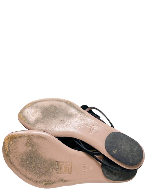Sandalias "Suede Fringe Trim Accent Gladiator Sandals"