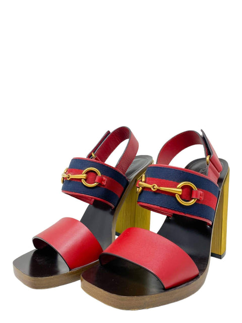 Sandalias "Horsebit Accent Leather Slingback Sandals"