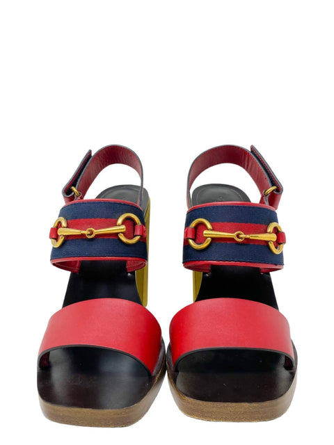 Sandalias "Horsebit Accent Leather Slingback Sandals"
