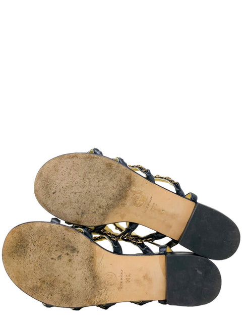 Sandalias "Interlocking CC Logo Leather Sandals"
