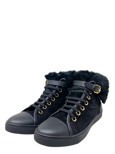 Tenis "Suede and Fur High Top Sneakers"