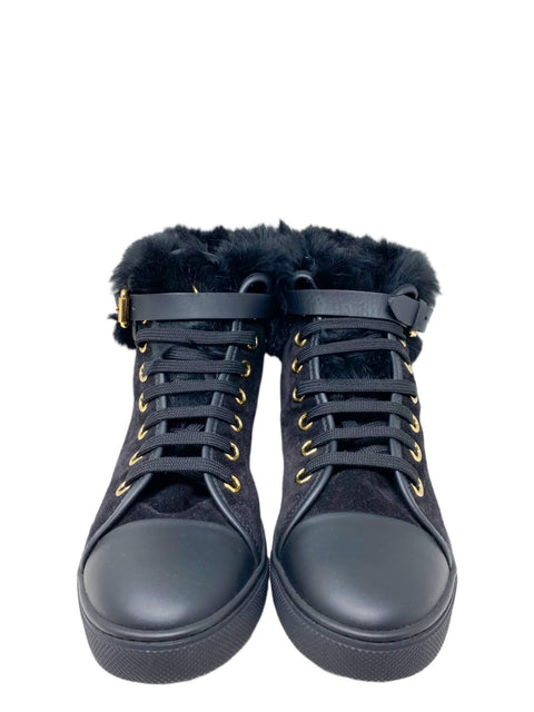 Tenis "Suede and Fur High Top Sneakers"