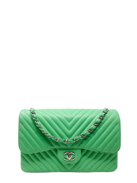 Cartera "Chevron Jumbo Double Flap Bag"
