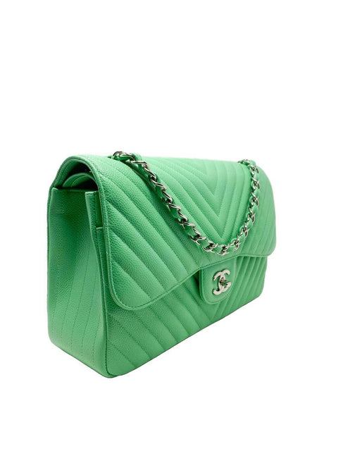 Cartera "Chevron Jumbo Double Flap Bag"