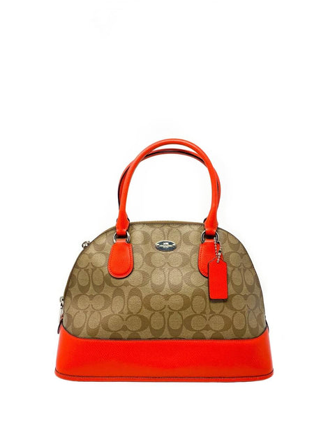 Cartera Café y Rojo