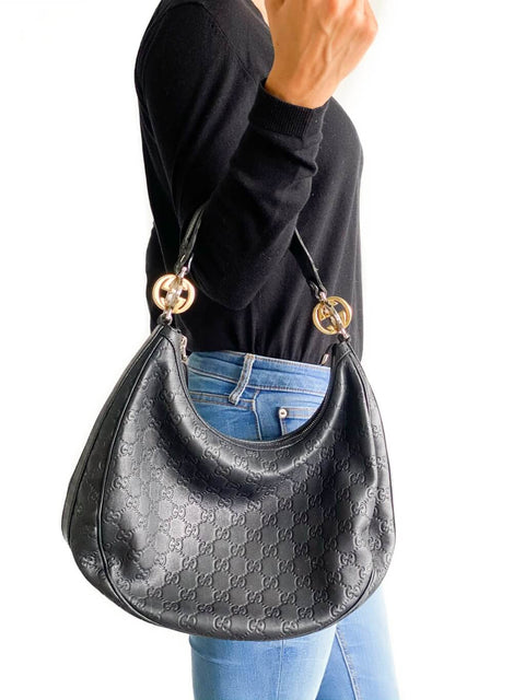 Cartera "Guccissima Medium Twins Hobo"