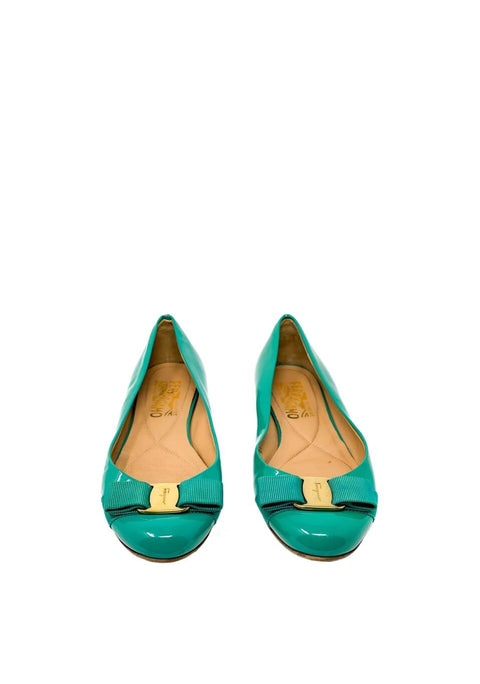 Baletas "Patent Leather Round-Toe Flats"