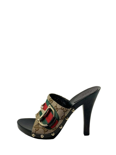 Tacones "Gucci Web Accent Slides"
