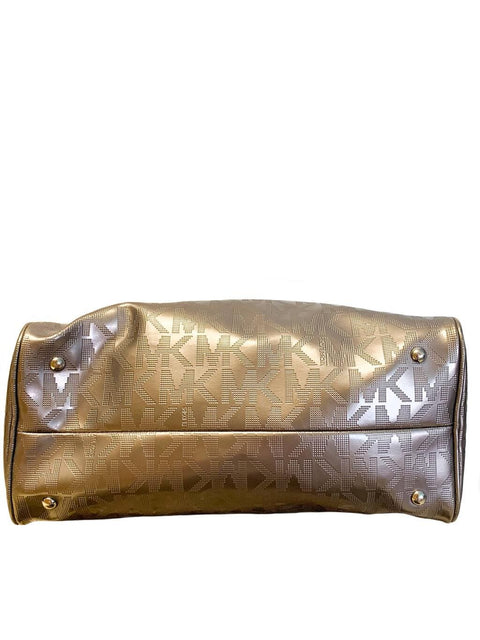 Cartera "Leather-Trimmed Monogram Handle Bag"