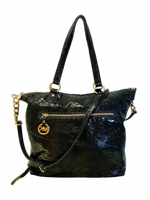 Cartera "Embossed Suede Handbag"