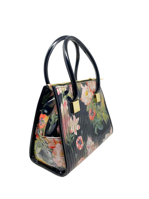 Cartera Negra Floral