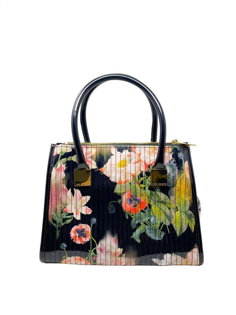 Cartera Negra Floral