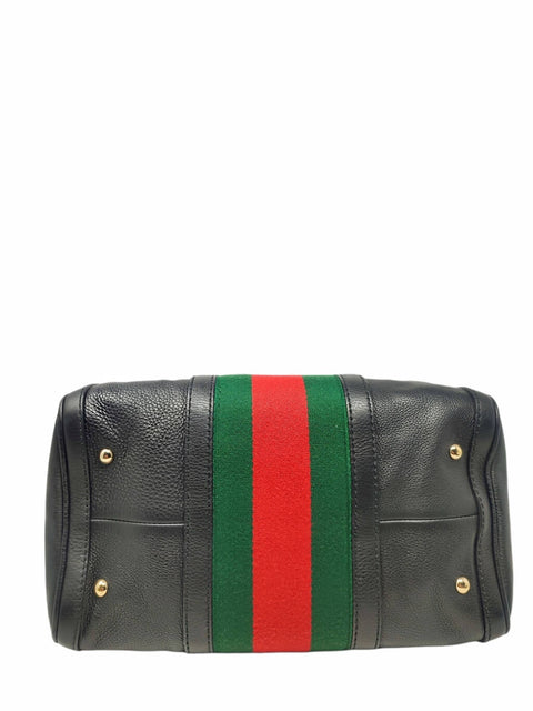 Cartera "Gucci Web Medium Leather Boston Bag"