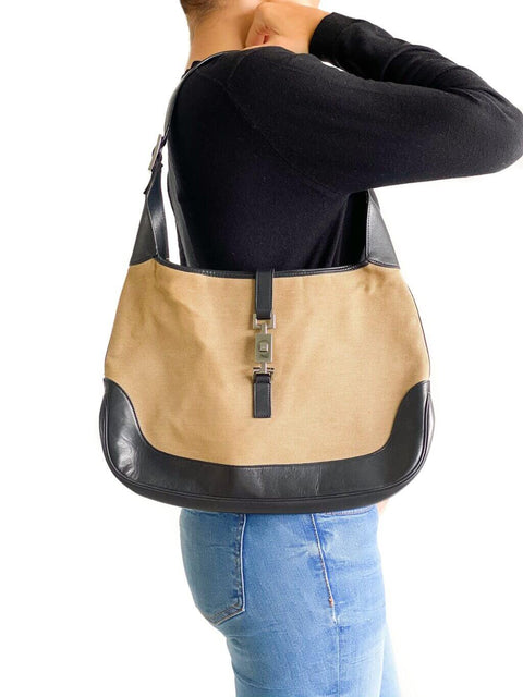 Cartera "Jackie Leather-Trimmed Hobo"