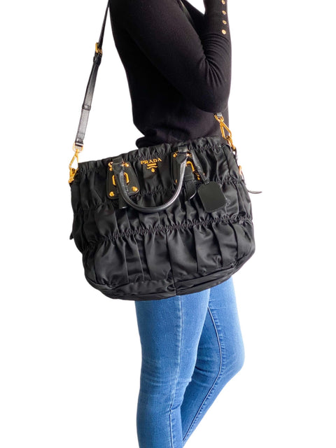 Cartera "Gaufre Tessuto Satchel"