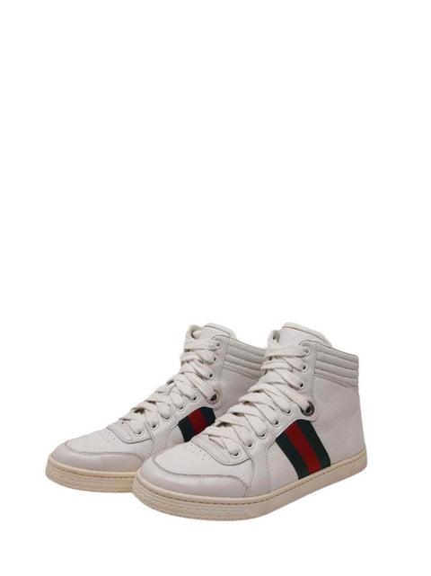 Tenis “Web Accent Leather Sneakers”