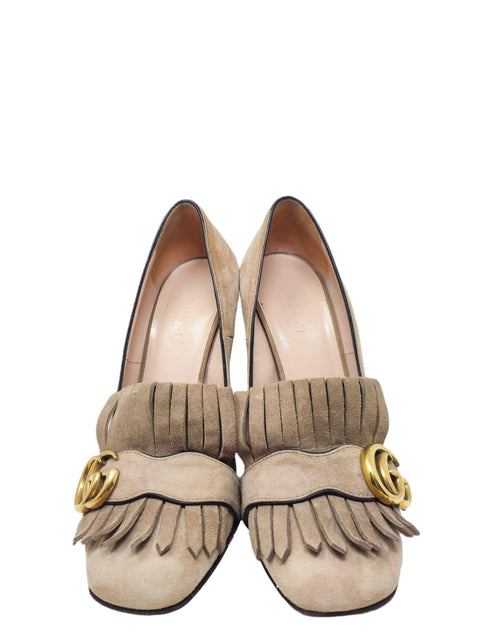 Tacones "Double G Suede Pumps"