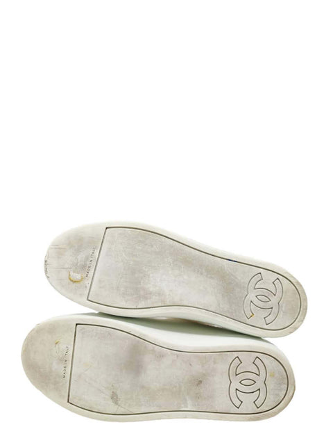 Tenis "Interlocking CC Logo Leather Sneakers"