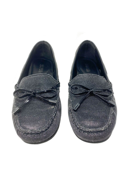 Mocasines Negros y Plateados