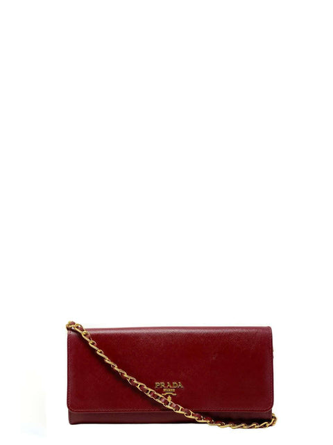 Cartera "Saffiano Metal Wallet On Chain"