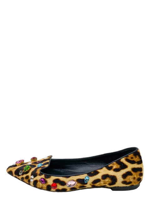 Baletas "Calf Hair Animal Print Loafers"