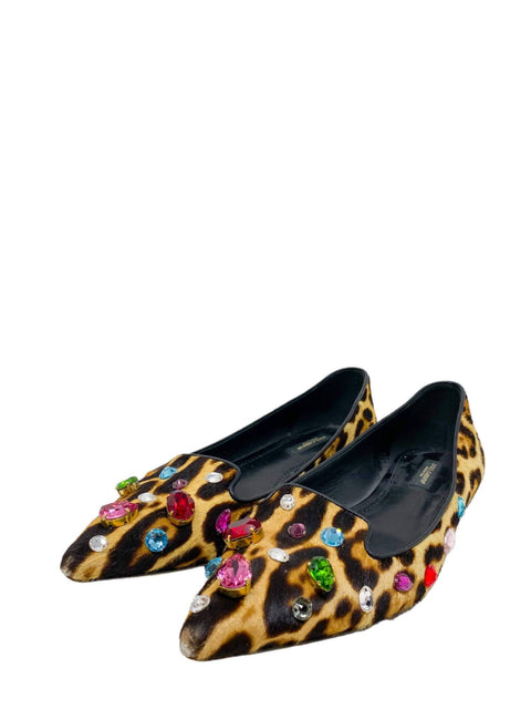 Baletas "Calf Hair Animal Print Loafers"